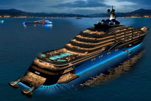 somnio superyacht exterior night SUPERYACHT1121 dd7f29e1d8dd430b91bbff6296207063