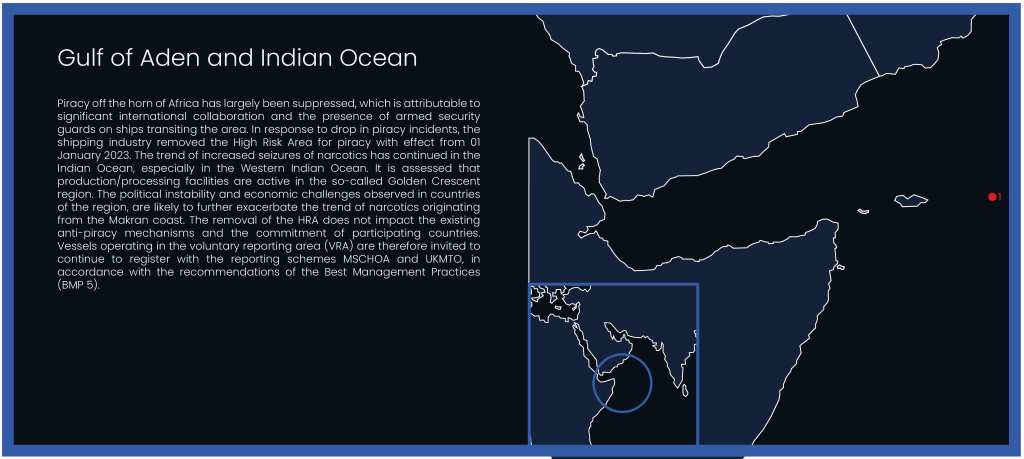 Gulf of Aden and the Indian Ocean